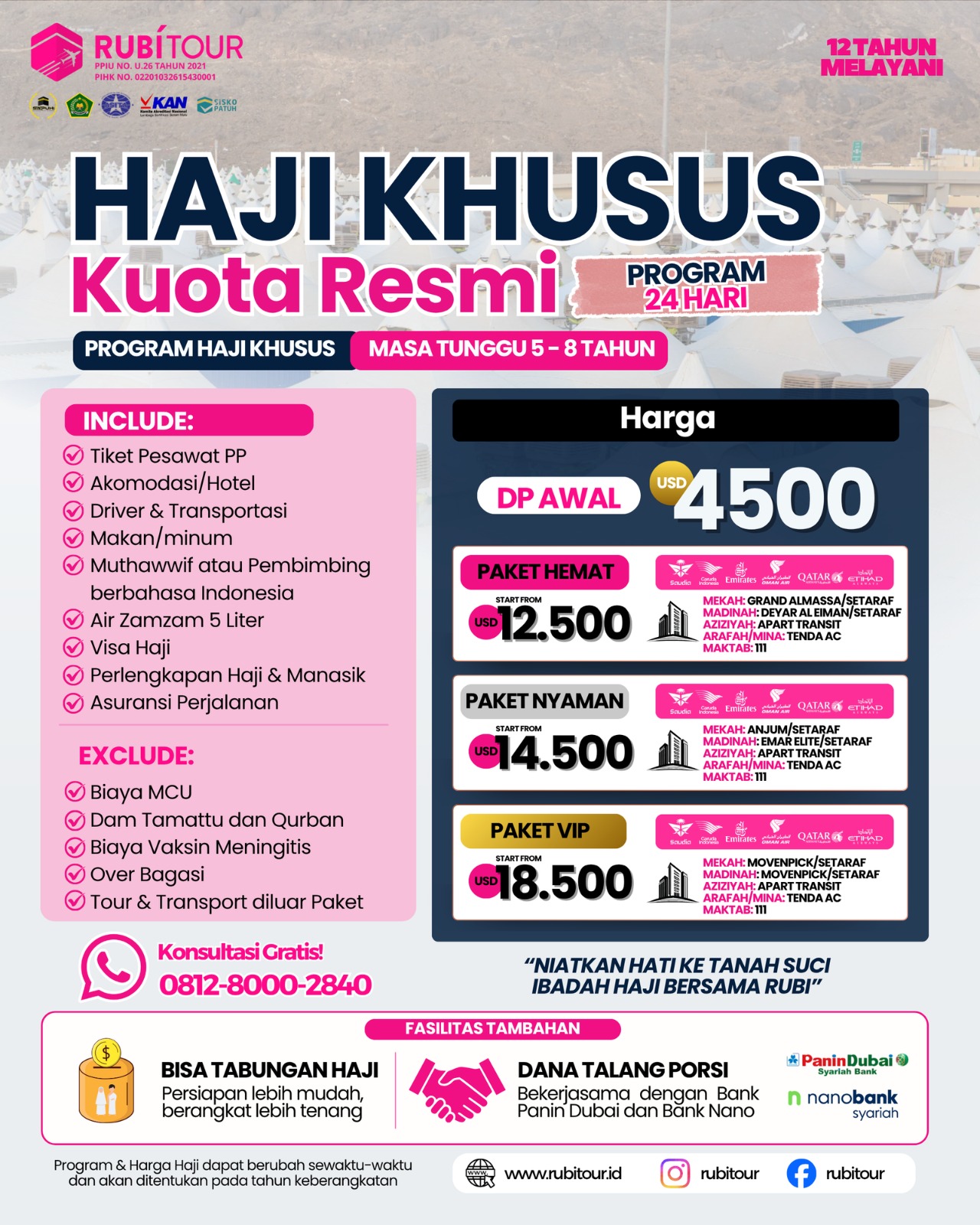 PAKET NYAMAN HAJI KHUSUS 