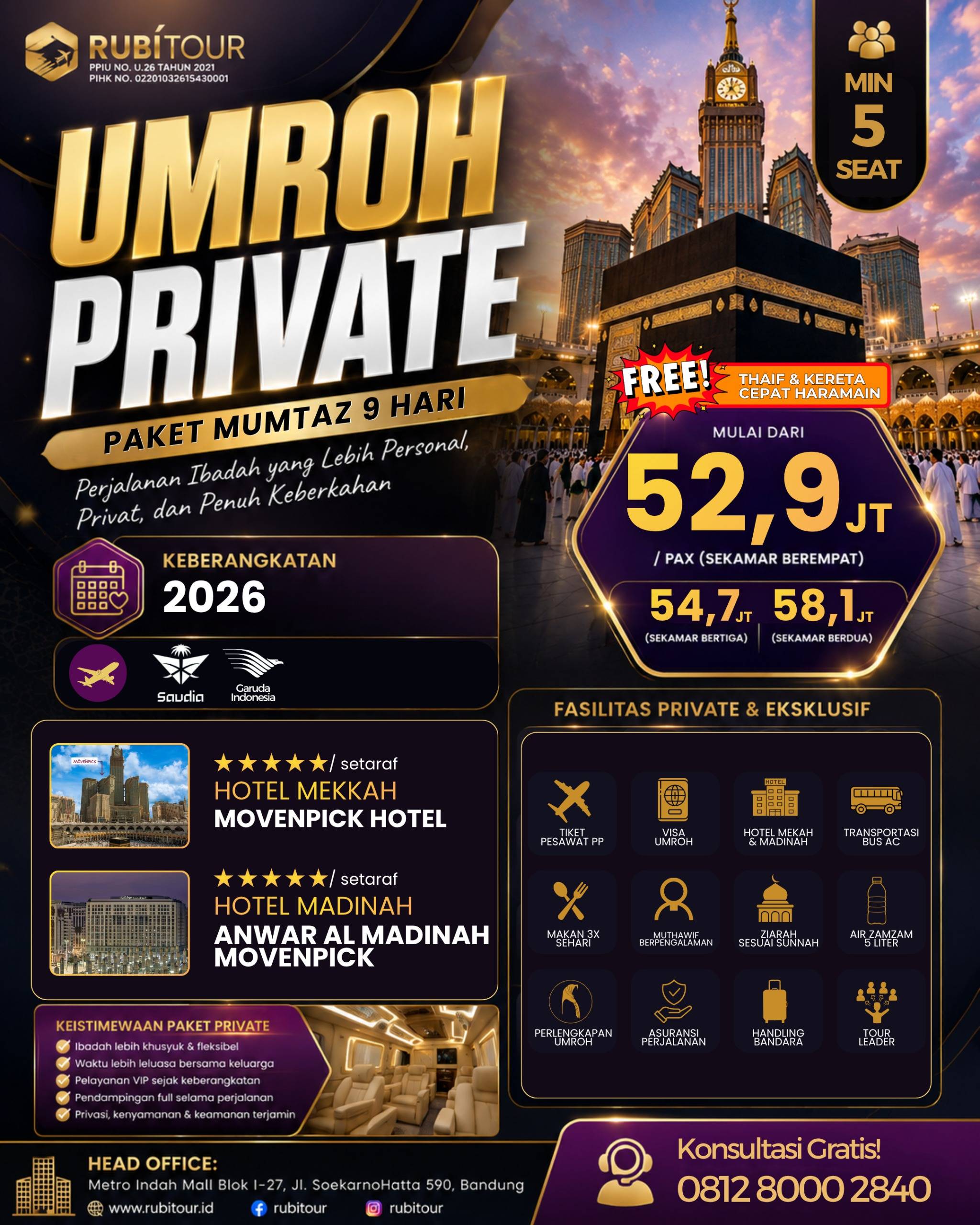 PAKET UMRAH PRIVAT MUMTAZ