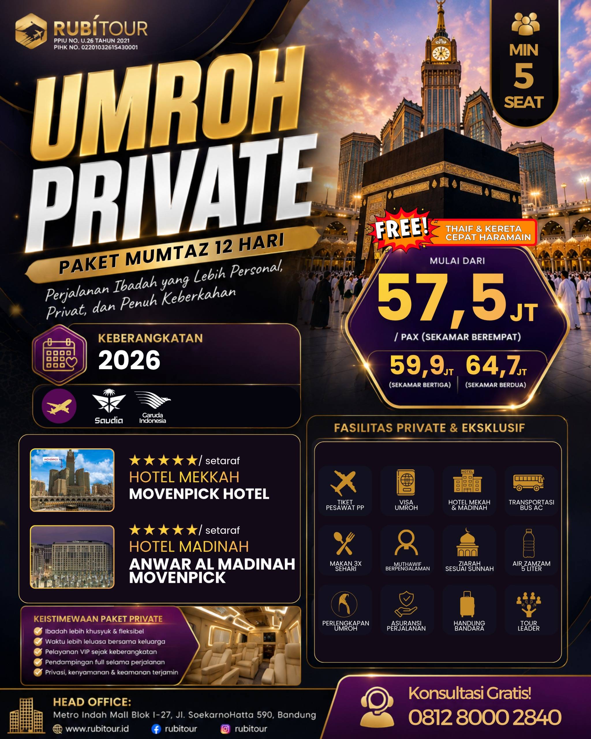 PAKET UMRAH PRIVATE MUMTAZ